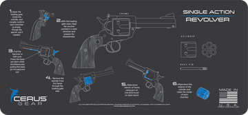 Single Action Revolver Instructional Gun Mat