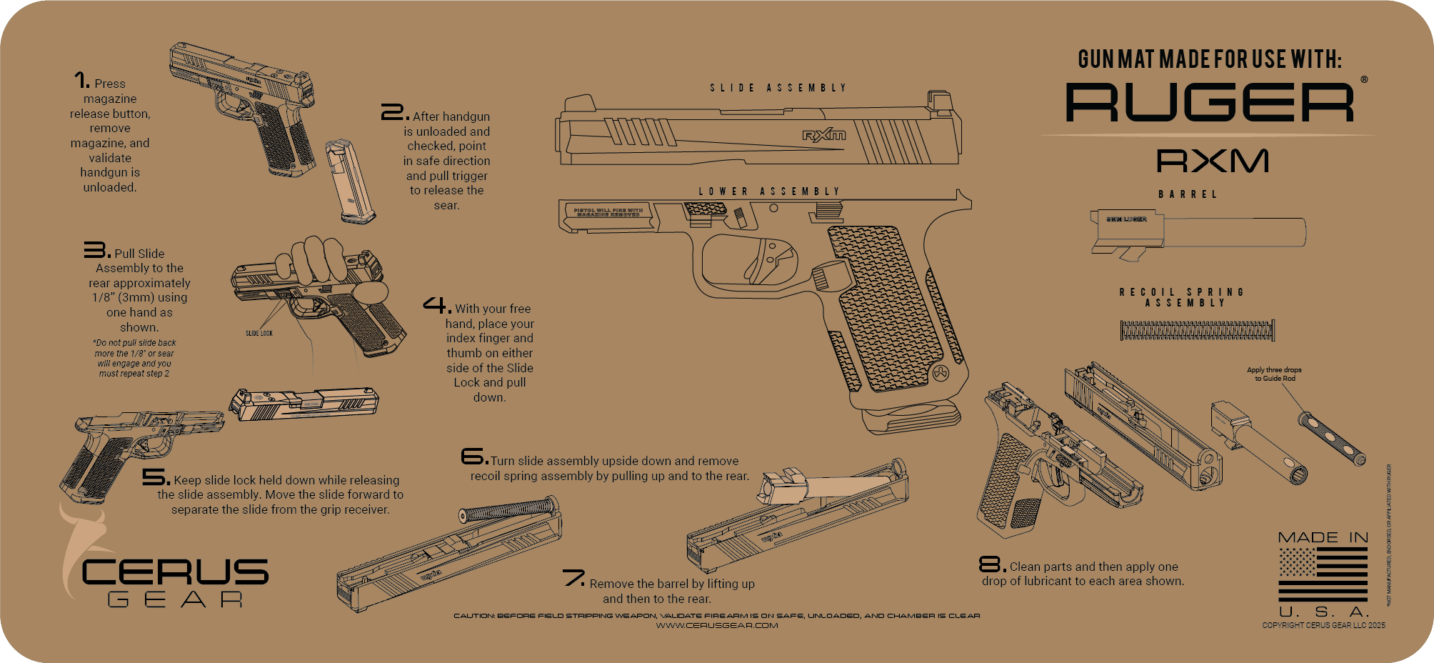Ruger® RXM® Instructional Gun Mat