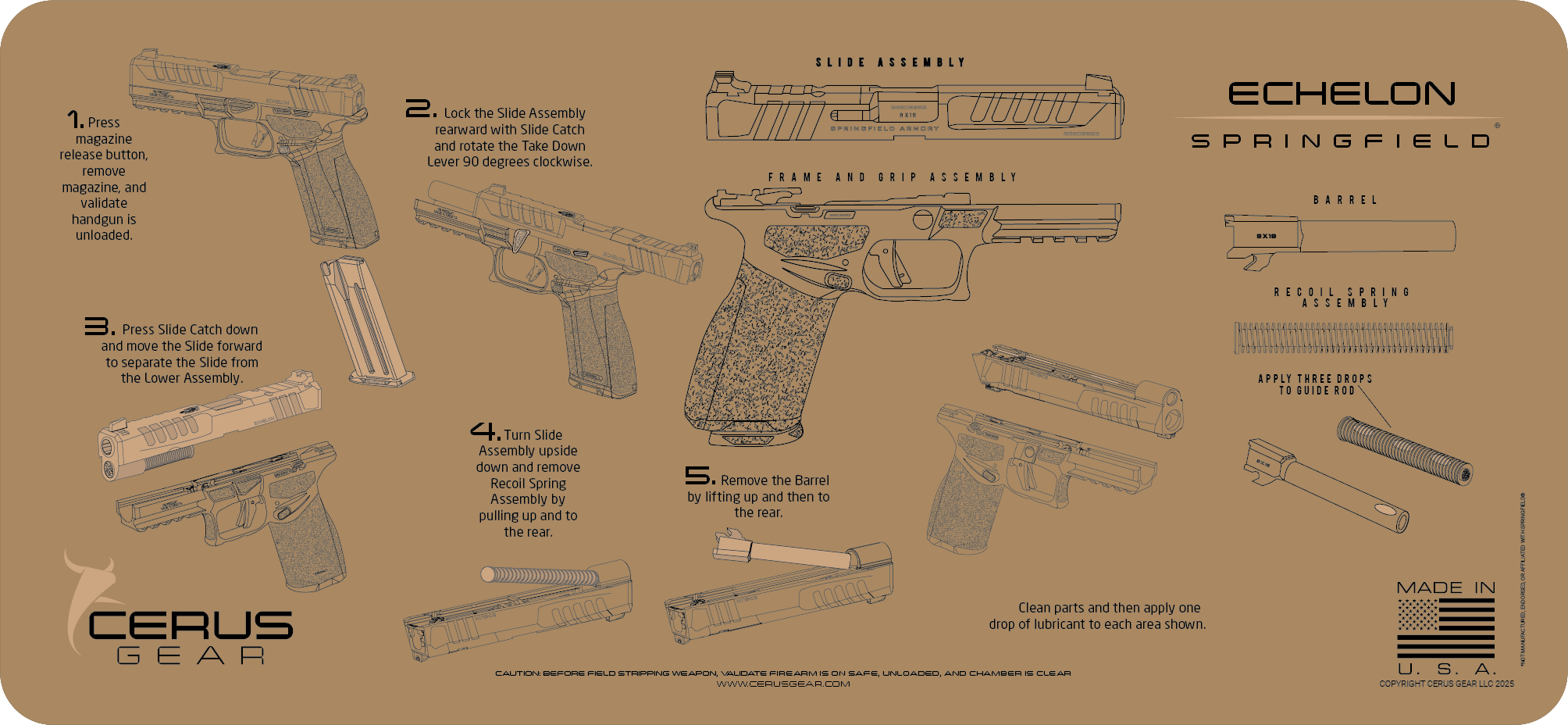 Springfield® Echelon Instructional Gun Mat