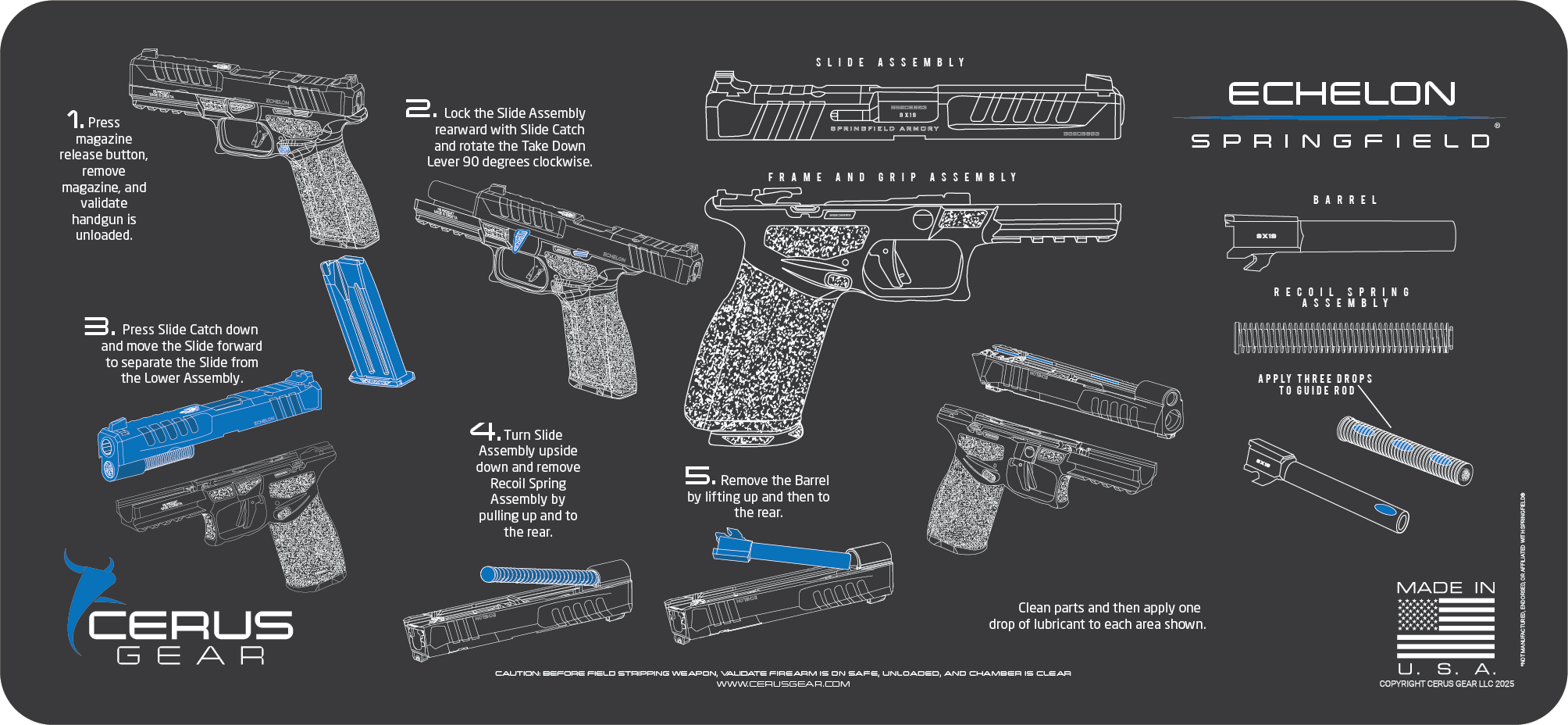 Springfield® Echelon Instructional Gun Mat