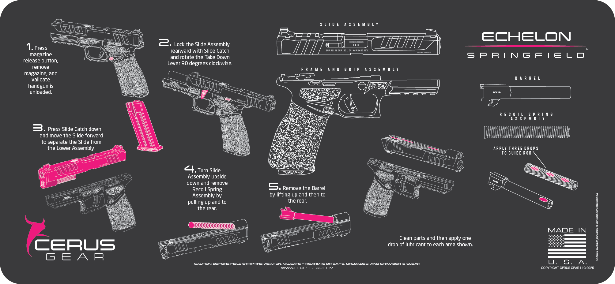 Springfield® Echelon Instructional Gun Mat