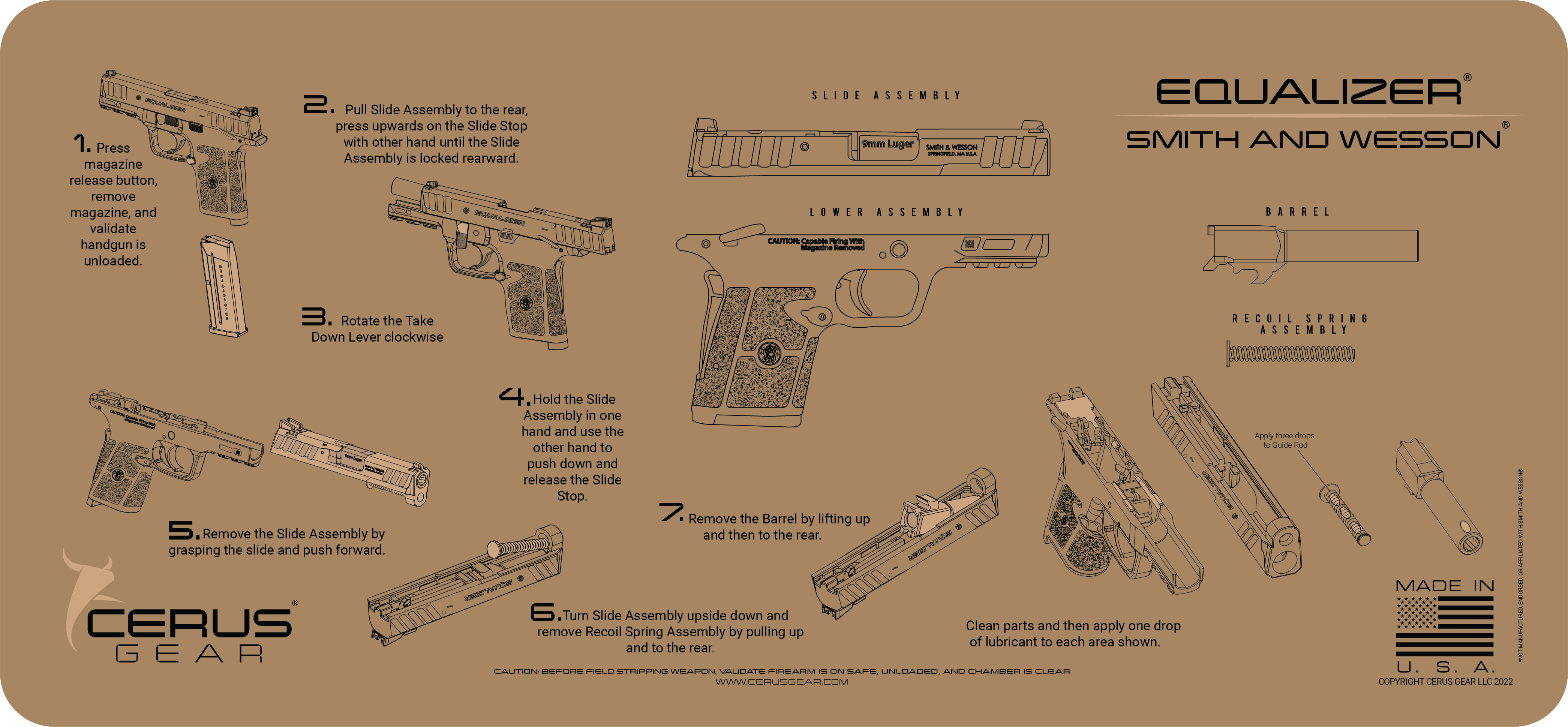 Smith & Wesson Equalizer Instructional Gun Mat