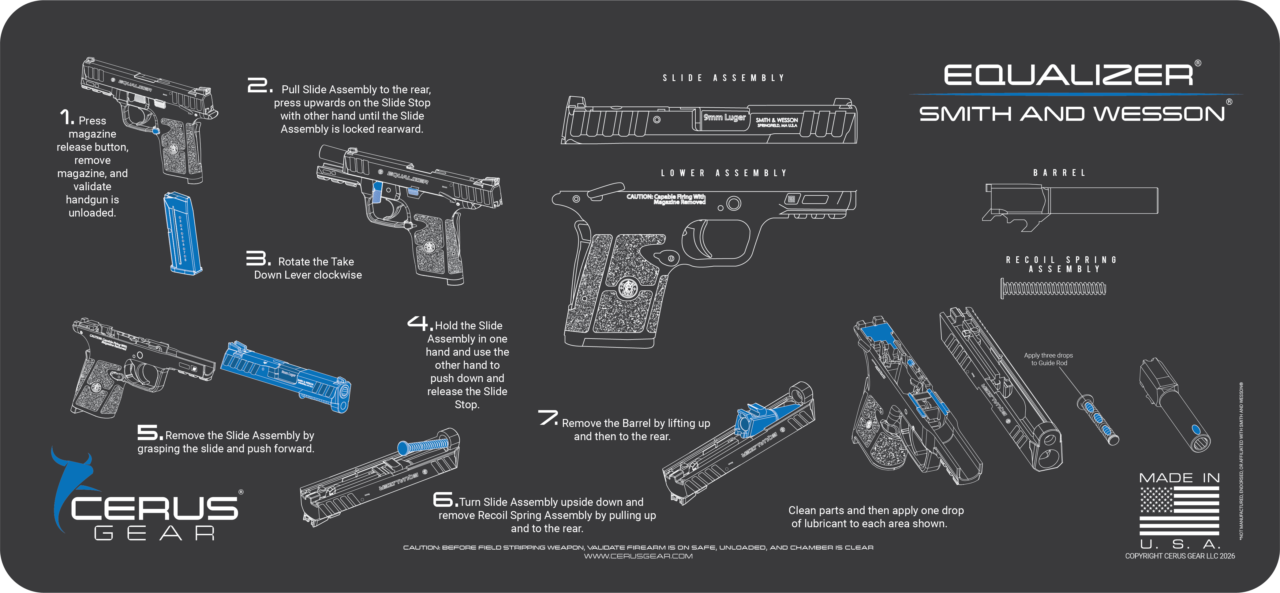 Smith & Wesson Equalizer Instructional Gun Mat