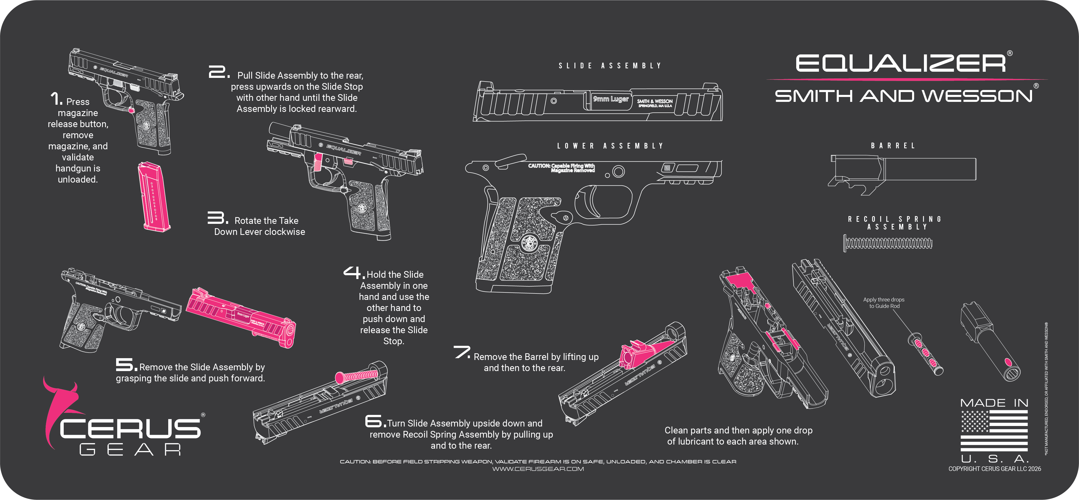 Smith & Wesson Equalizer Instructional Gun Mat