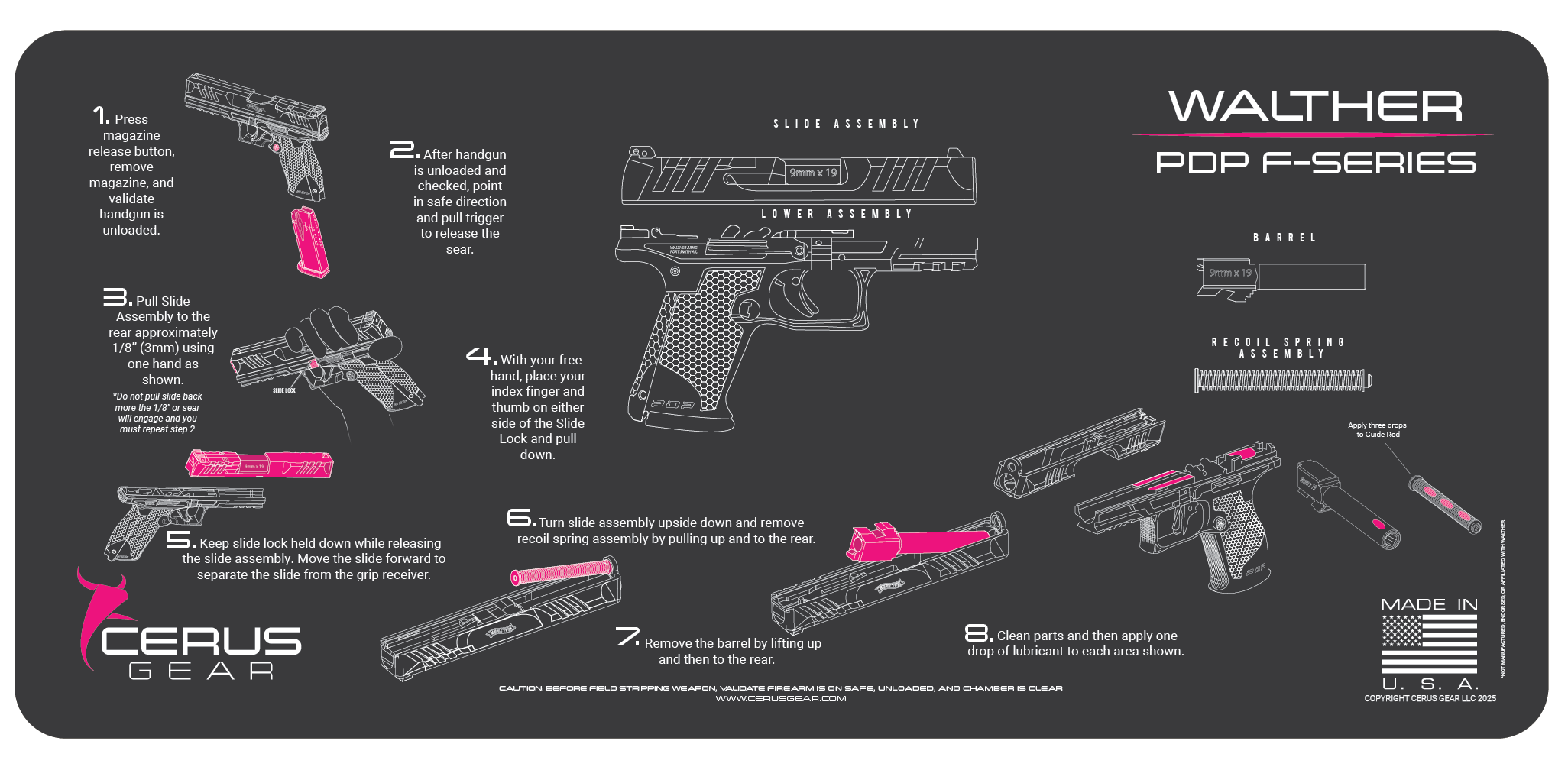 Walther® PDP-F-Series® Instructional Mat