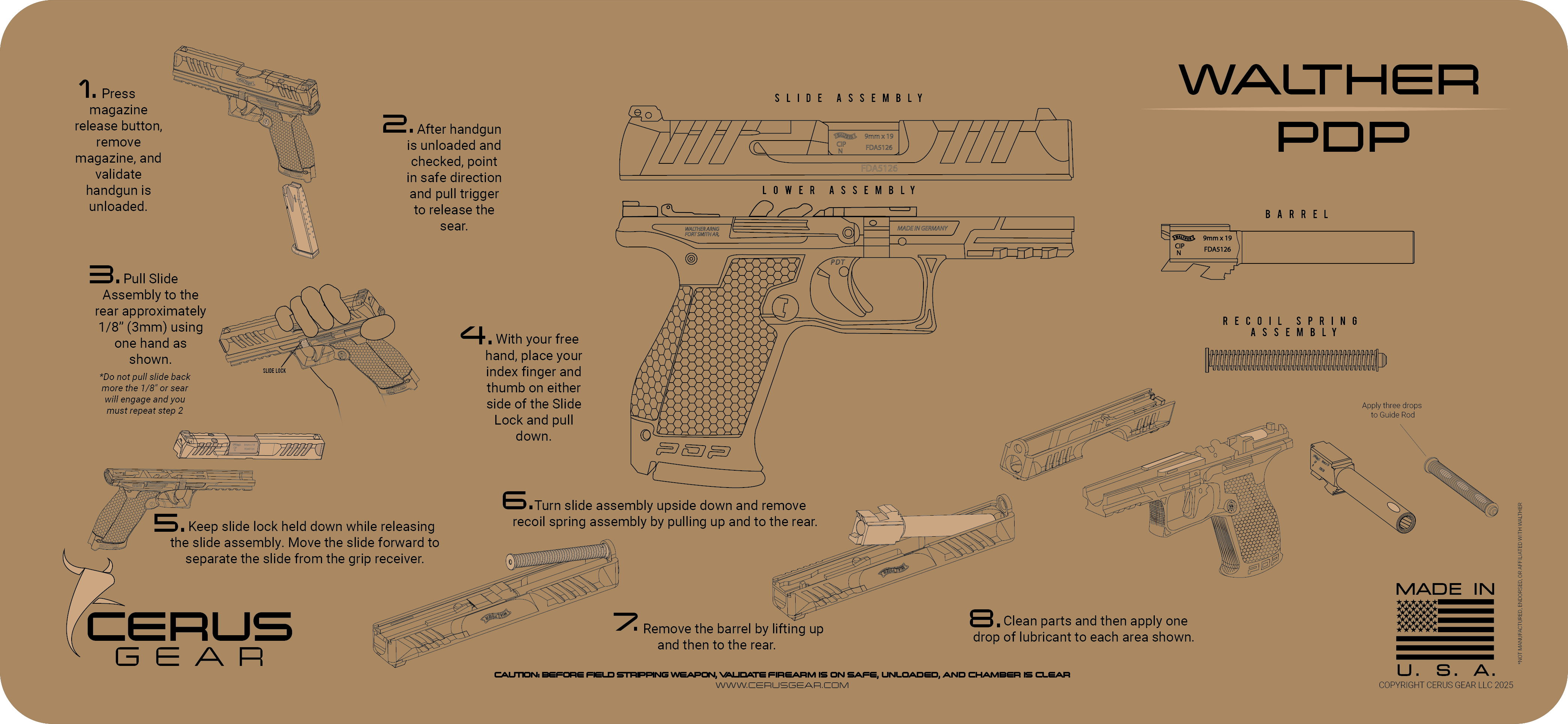 Walther® PDP® Instructional Mat