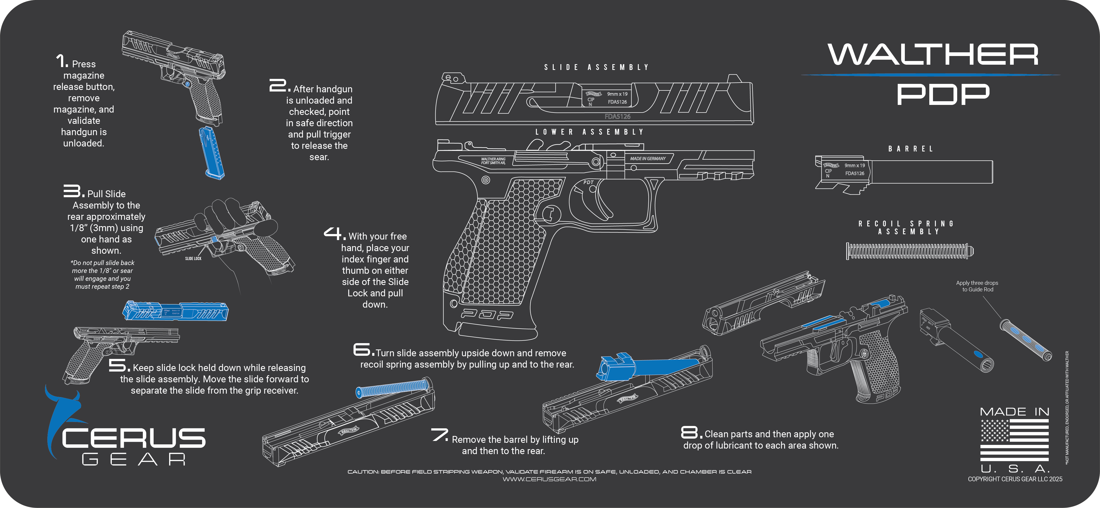 Walther® PDP® Instructional Mat