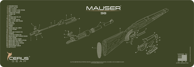 Mauser 98 Schematic Rifle Mat