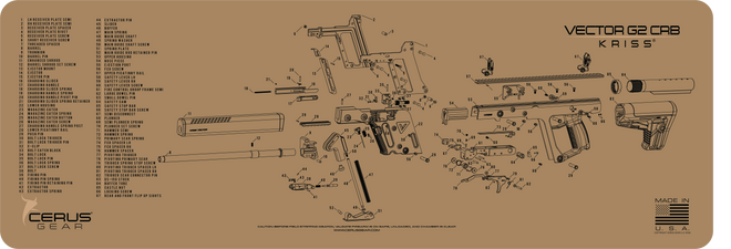 Kriss Vector Schematic Rifle Mat