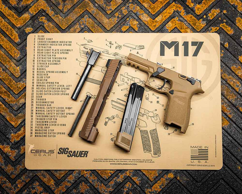 Sig Sauer M17 Parts Diagram ProMat Pistol Cleaning Mat