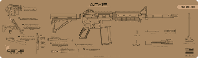 *CUSTOM* AR-15 Instructional Magnum Gun Mat