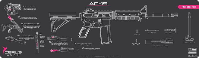 *CUSTOM* AR-15 Instructional Magnum Gun Mat