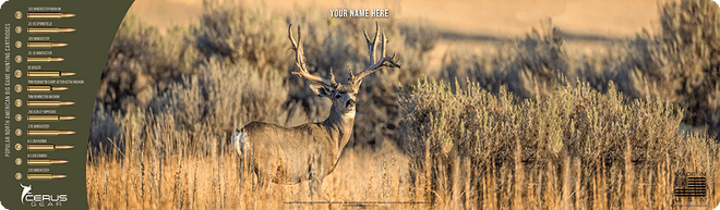 *CUSTOM* Mule Deer Buck Wildlife Magnum Gun Mat