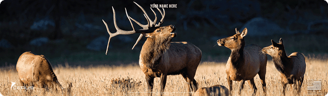 *CUSTOM* Bull Elk with Herd Wildlife Magnum Gun Mat
