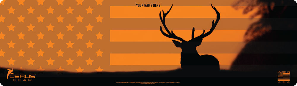 *CUSTOM* Elk Silhouette Sunset Wildlife Magnum Gun Mat