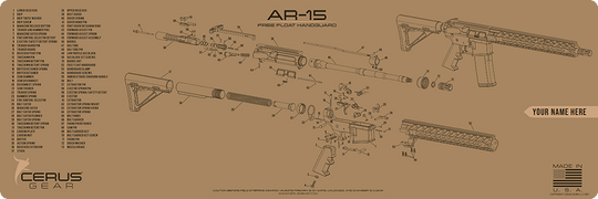 AR-15 Schematic ProMat- Professional Grade Cleaning Mat
