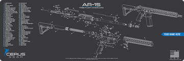 *CUSTOM* AR-15 Free Float Handguard Schematic Rifle Mat