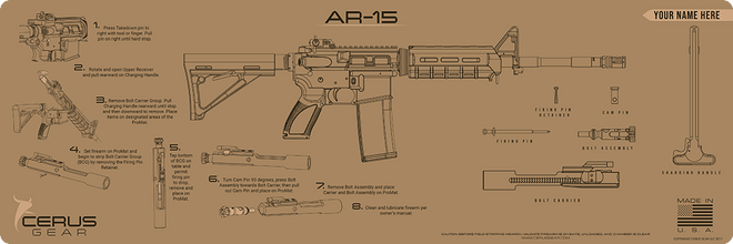 *CUSTOM* AR-15 Instructional Rifle Mat