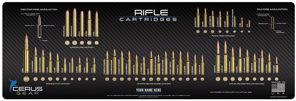 *CUSTOM* Top Rifle Cartridges Gun Mat