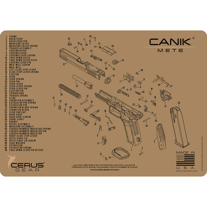 Canik® METE Schematic Handgun Mat