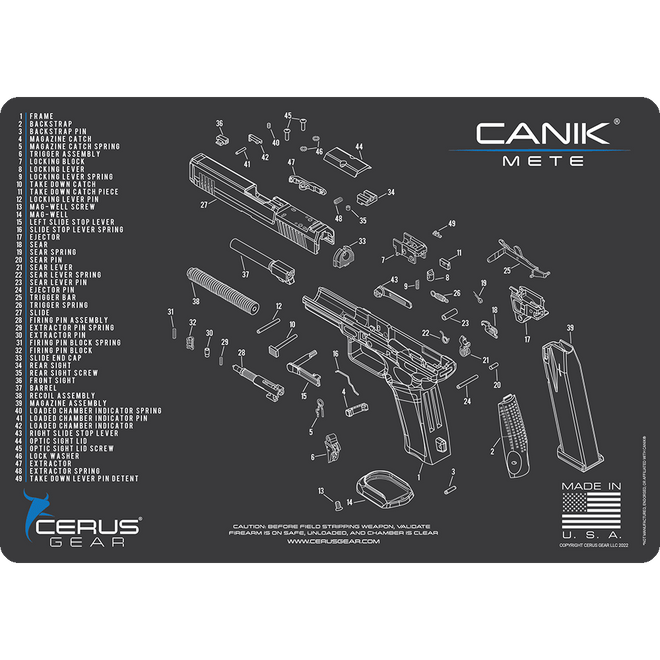 Canik® METE Schematic Handgun Mat