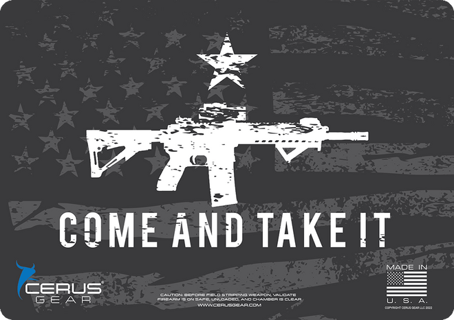 AR-15 Come and Take It Handgun Mat