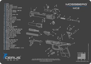 Mossberg MC2c Handgun Schematic Gun Mat