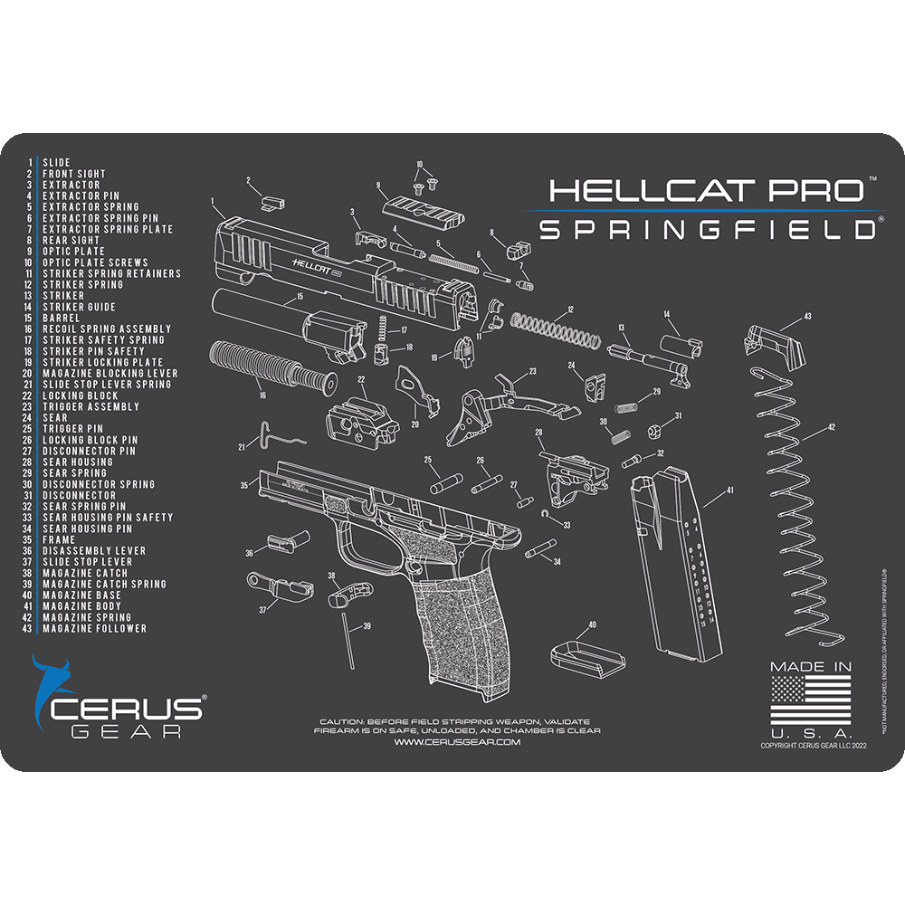 EDOG Springfield Armory Hellcat Cerus Exploded View Schematic Gun