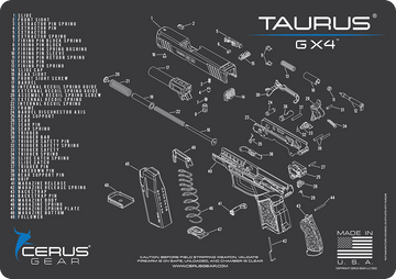 Taurus GX4 Schematic Handgun Mat