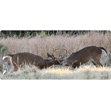 Whitetail Bucks Fighting Wildlife Gun Mat