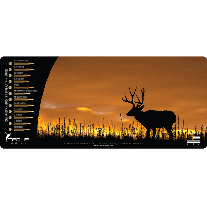 Mule Deer Sunset Wildlife Gun Mat