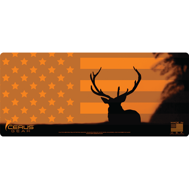 Elk Silhouette Sunset Wildlife Gun Mat