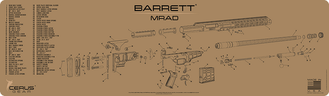 Barrett MRAD Schematic Magnum Gun Mat