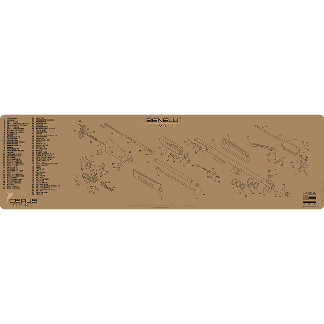 Benelli M4 Schematic Magnum Gun Mat