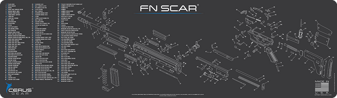 FN Scar Schematic Magnum Gun Mat