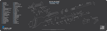 Savage Model 110 Schematic Magnum Gun Mat