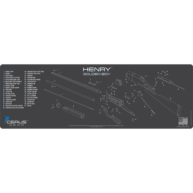 Henry Golden Boy Schematic Rifle Mat