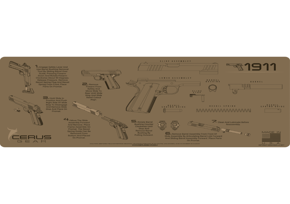 1911 Disassembly Instructions ProMat Cleaning Mat 1911 Disassembly Instructions ProMat Cleaning Mat