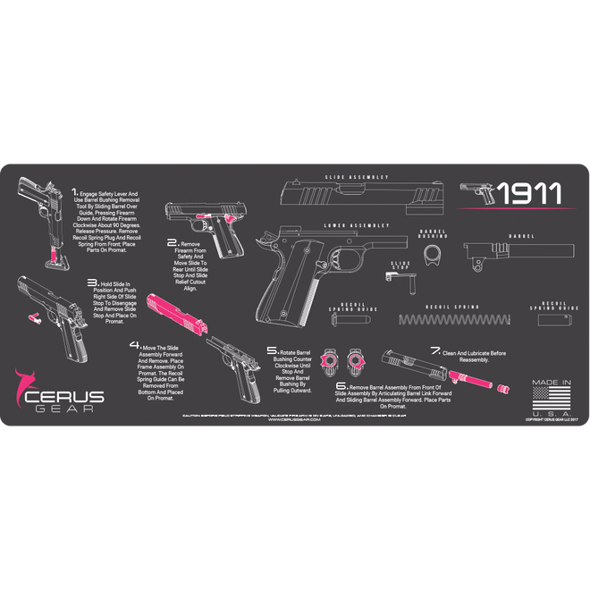 WOMENS 1911 FIELD STRIP MAT WITH DIRECTIONS