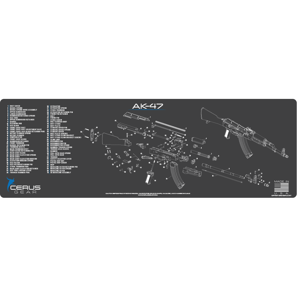 BEST AK47  FIELD STRIP PAD WITH PARTS