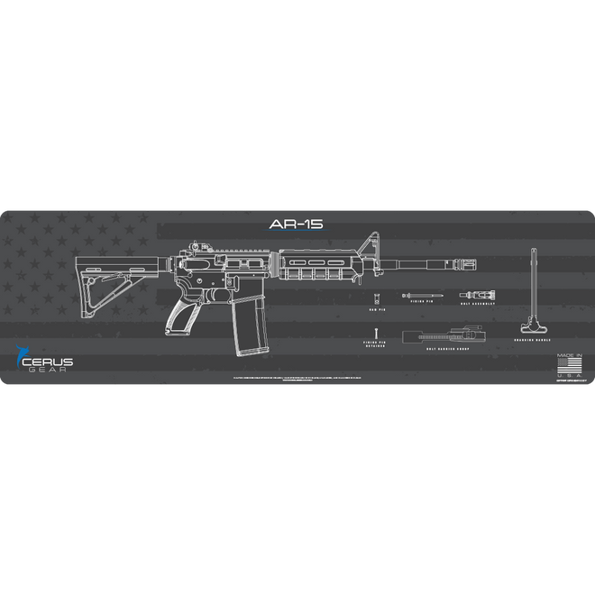 American Flag AR-15 Jumbo Maintenance Pad