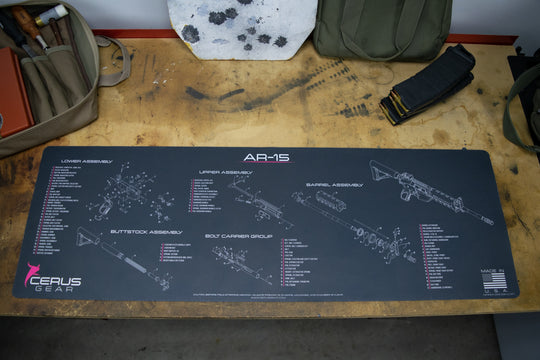 AR-15 Parts Schematic Bench Mat