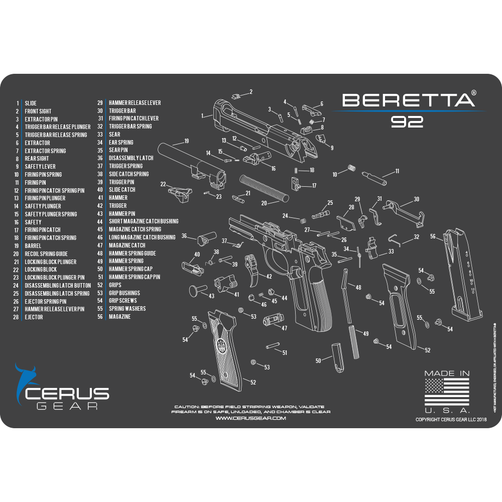 Gun Cleaning Mats with Diagrams | Gun Cleaning Pads – Tagged