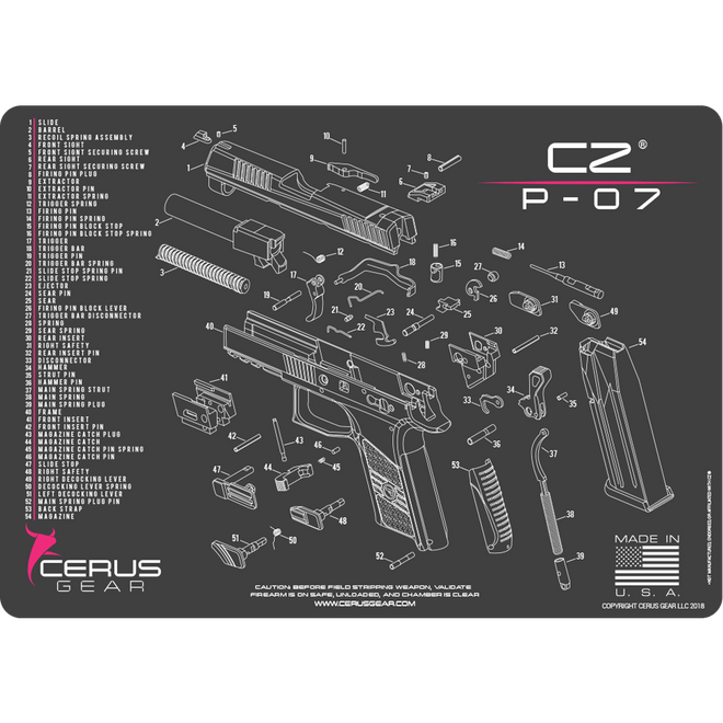 CZ® P-07 Schematic Handgun Mat