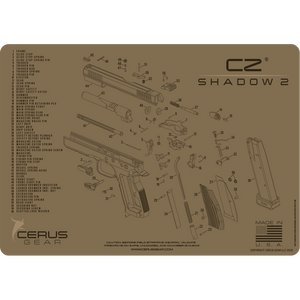 CZ Shadow 2 Pistol Parts Diagram ProMat Cleaning Mat