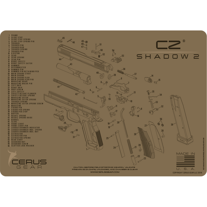 CZ® Shadow 2 Schematic Handgun Mat