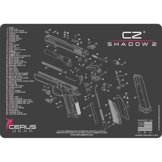 CZ Shadow 2 Pistol Parts Diagram ProMat Cleaning Mat
