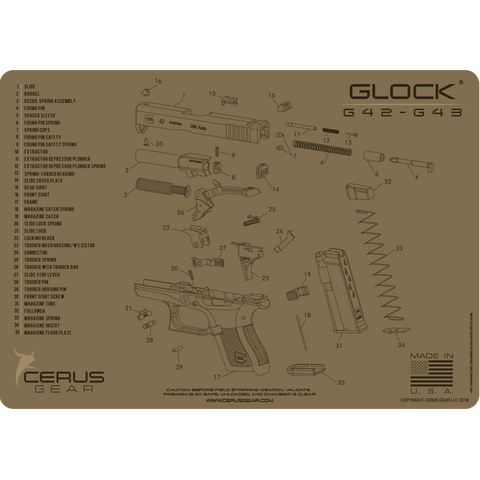 Gun Cleaning Mats with Diagrams | Gun Cleaning Pads | Page 2 | Cerus Gear