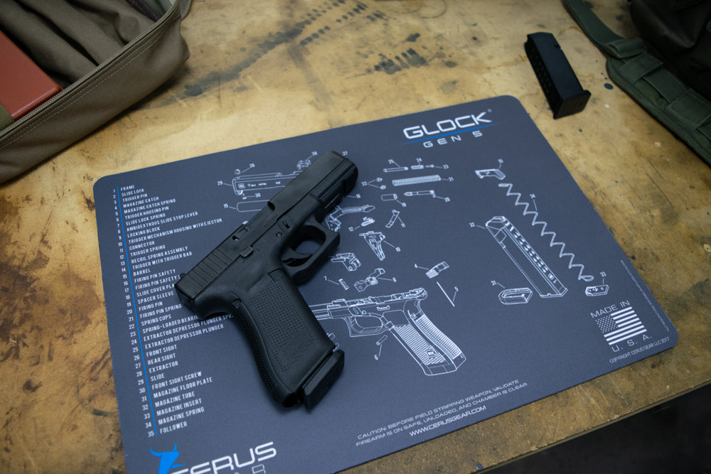 GLOCK GEN 5 GUN CLEANING BENCH MAT PARTS MAG MAGAZINE