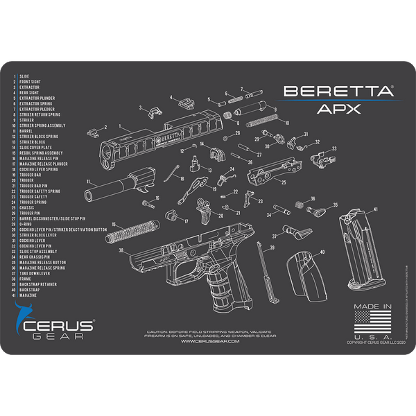 Springfield XDS MOD.2® Schematic Handgun Mat